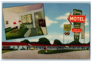 c1940 Colony Motel Exterior Building Princeton Illinois Vintage Antique Postcard