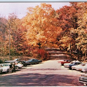 c1970s Maquoketa, IA Caves State Park Entrance Parked Cars Chrome Photo PC A145