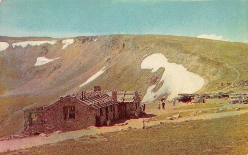 Fall River Pass Museum & Shelter House Trail Ridge Road Colorado Postcard c1960s