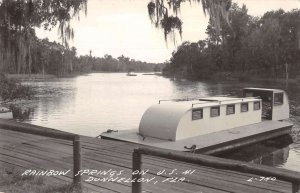 Dunnellon Florida Rainbow Springs Glass Bottom Boat Real Photo Postcard AA23569