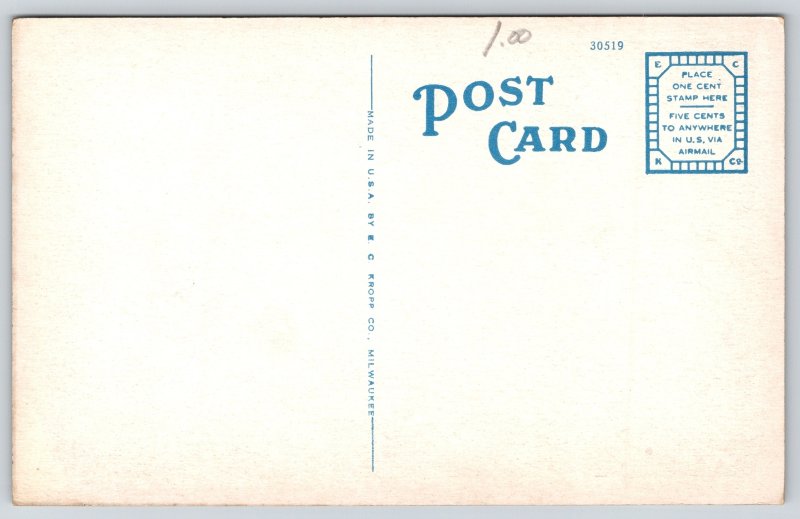 Louisville KY~The Kentucky Hotel Street View~Automobiles~EC Kropp~Vintage PC