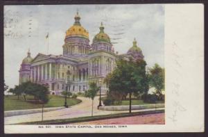 Iowa State Capitol,Des Moines IA Postcard 