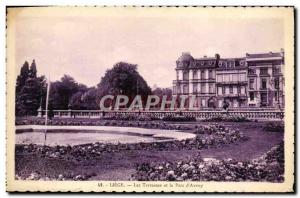 Old Postcard Liege Les Terrasses and the Parc d & # 39Avroy