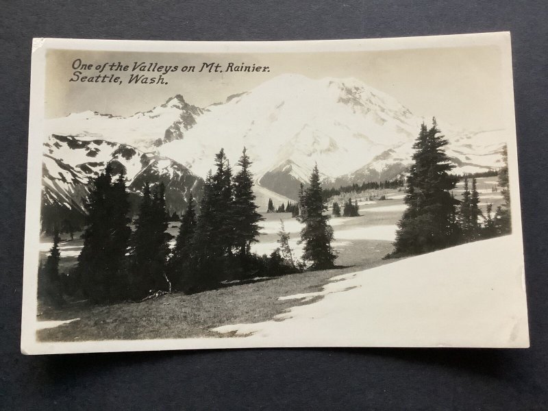 One of the Valleys on Mt. Rainier, Seattle, Washington snowy Postcard Ref 59890 