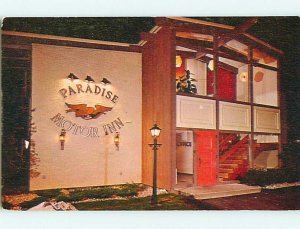 Unused Pre-1980 PARADISE MOTOR INN MOTEL & RESTAURANT Bennington VT u5028