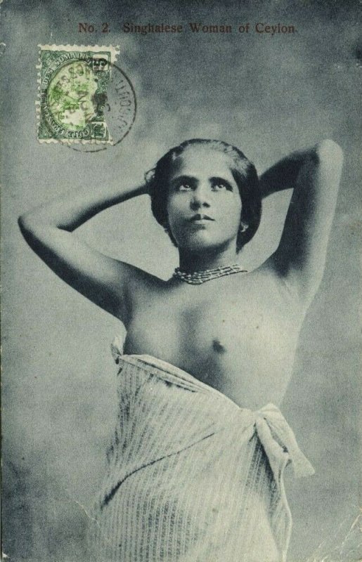 ceylon, Beautiful Native Nude Singhalese Woman (1908) Postcard