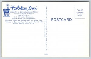 Roadside~Mountain Home Arkansas~Holiday Inn~Pool Scene~Umbrella~Sign~1950s