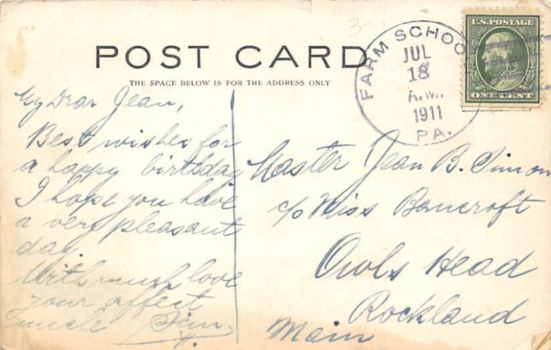 Main Building, National Farm School Bucks County, Pennsylvania PA Postcard