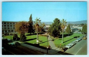 WATSONVILLE, California CA ~ CITY PLAZA 1950s Cars Santa Cruz County Postcard