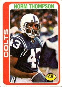 1978 Topps Football Card Norm Thompson Baltimore Colts sk7196