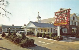 Hyannis Cape Cod Massachusetts 1964 Postcard The Candlelight Motor Lodge