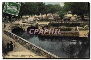 Postcard Old Nimes Fountain Gardens Vue Generale