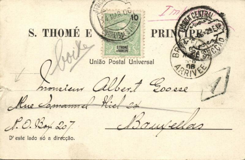 São Tomé and Príncipe, Chegada de Canôas Pescadoras, Fishing (1906) Stamp