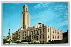 Vintage 1950's Postcard City Hall Building in Pawtucket Rhode Island