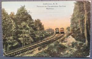 Vintage Postcard 1913 Turn out on Uncanoonuc Incline Railway, Goffstown, NH