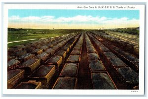 c1940's Iron Ore Cars In DM & NRR Yards At Proctor Hibbing Minnesota MN Postcard