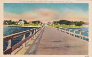 Florida Panama City Municipal Pier Looking Toward City Park