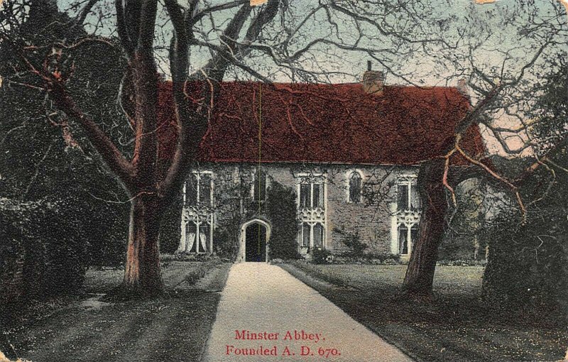 MINSTER THANET KENT ENGLAND~MINSTER ABBEY~G SCOTT TINTED PHOTO POSTCARD