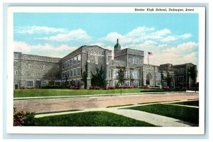 c1940s Senior High School, Dubuque, Iowa IA Unposted Vintage Postcard