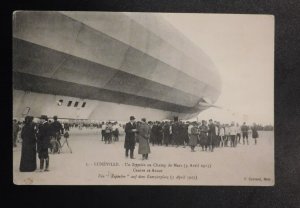 Mint France Postcard Zeppelin Airship 1913 Champ De Mars RPPC French European