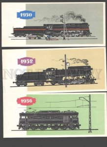 091510 Railway & TRAINS Collection of 24 russian postcards