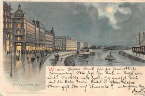 US5641 wien vienne austria franz josefs quai ship litho
