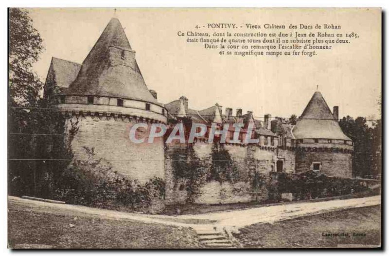 Old Postcard Vieux Chateau Pontivy Rohan Dukes