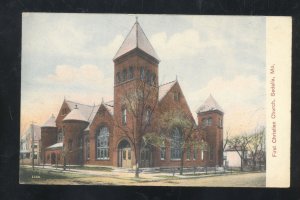 SEDALIA MISSOURI FIRST CHRISTIAN CHURCH 1908 MO. VINTAGE POSTCARD