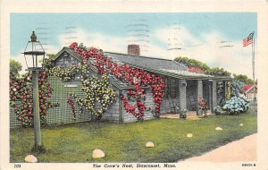 Siasconset Massachusetts 1950 Postcard The Crow's Nest Cottage