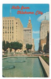 THE HEART OF DOWNTOWN OKLAHOMA CITY, OK  PARK AVE 1965  POSTCARD