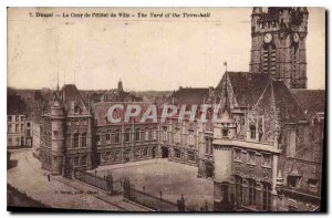 Old Postcard Douai Court of the City Hall