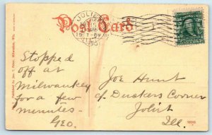 MILWAUKEE, Wisconsin WI ~ Interior WEBER & STUBER CAFE 1907 Postcard 