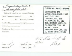 Pre-1980 RADIO CARD - CB HAM OR QSL North Vancouver British Columbia BC AH2375