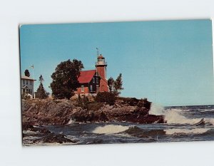 Postcard The Eagle Harbor Lighthouse Eagle Harbor Michigan USA