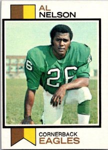 1973 Topps Football Card Al Nelson Philadelphia Eagles sk2423