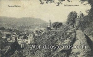 Schlossterrasse Baden Baden Germany 1918 Missing Stamp 