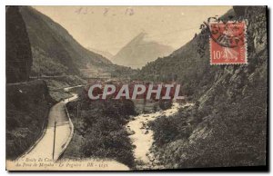 Postcard Old Road Cauterets view from the bridge Meyaba the Pegnere