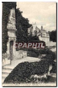 Old Postcard Chenonceaux Chateau perspective to the Common