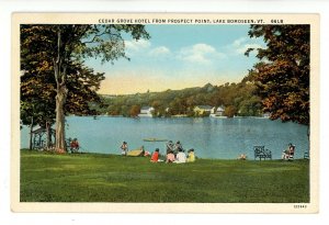 VT - Lake Bomoseen. Cedar Grove Hotel from Prospect Point