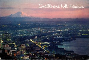 Washington Seattle and Mount Rainier Looking South From The Top Of The S[pace...