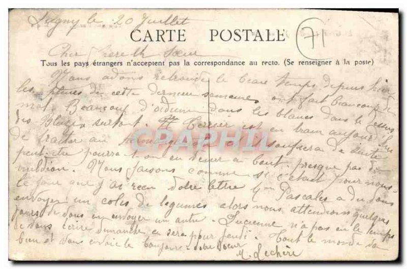 Postcard Old Lugny S and L General view