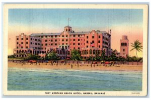 c1950's Fort Montagu Beach Hotel Nassau Bahamas Posted Vintage Postcard