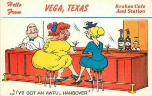 Vega Texas Krahns Cafe Station Comic Humor Baxtone Postcard  21-14553