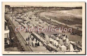 Old Postcard Les Sables d'Olonne General view of the Beach