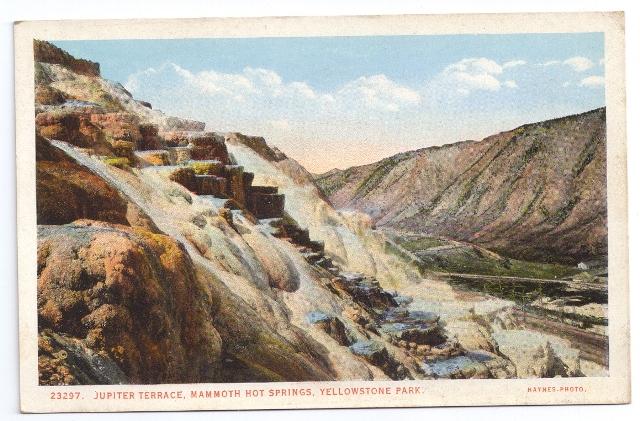 Yellowstone National Park Jupiter Terrace Vintage J.E. Haynes 23297 Postcard