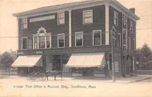 Southboro Massachusetts Post Office And Masonic Building Drug Store PC U2880