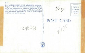 USA US Marine Corps War Memorial Arlington Virginia Postcard 08.15