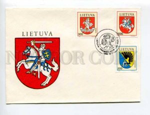 406621 Lithuania 1992 year coat of arms First Day COVER