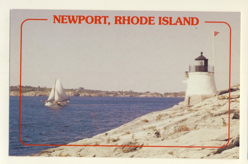 Newport, Rhode Island/RI Postcard, Castle Hill Lighthouse/Light