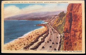 Vintage Postcard 1947 Will Rogers Estate, Santa Monica, California (CA)